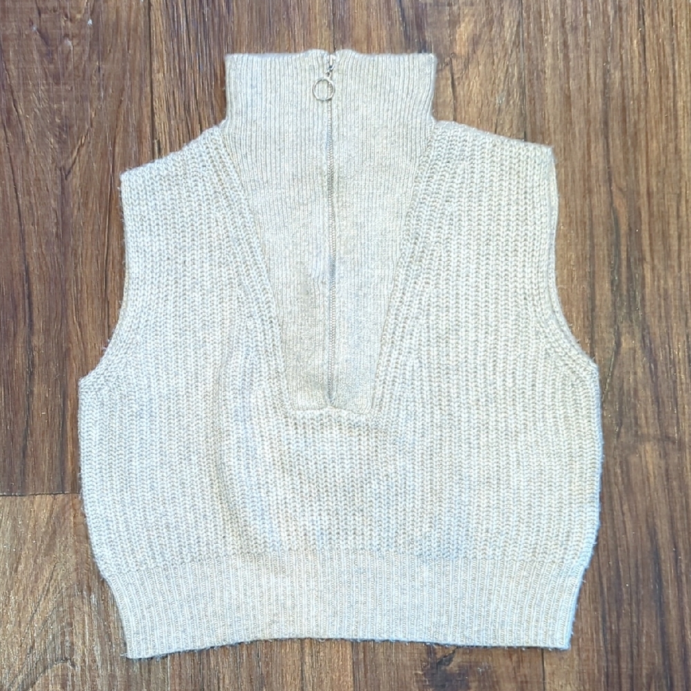 Sincerely Jules Cream Turtleneck Sweater Vest